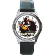 Angry Birds Unisex Silver-Tone Round Metal Watch 07