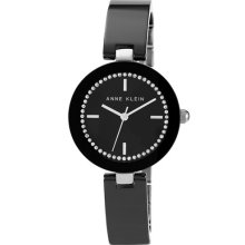 Anne Klein Ceramic Half Bangle Watch, 31mm Black