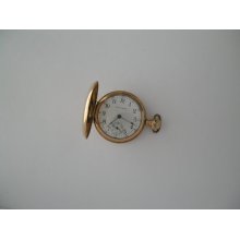 Antique Pocket Watch Genuine Waltham 14K Yellow Gold Working Condition