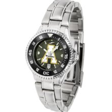 Appalachian State Mountaineers Competitor AnoChrome Ladies Watch with Steel Band and Colored Bezel