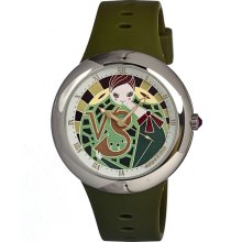 Appetime Unisex Holoscope Analog Stainless Watch - Green Rubber Strap - Graphic Dial - APPSVJ211147