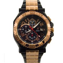 Aqua Master Black Chrono Diamond Mens Watch W#321 4