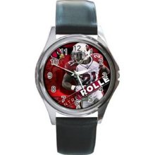 Arizona CardinalsUnisex Silver-Tone Round Metal Watch 03