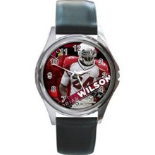 Arizona CardinalsUnisex Silver-Tone Round Metal Watch 01