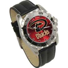 Arizona Diamondbacks Game Time Leather Watch - Black