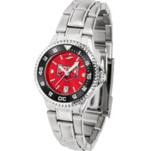 Arkansas Razorbacks Competitor AnoChrome Ladies Watch with Steel Band and Colored Bezel