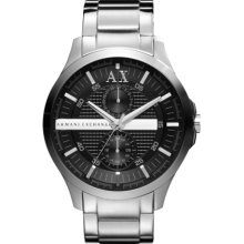 Armani Exchange Mens Silver Stainless Steel Watch Ax2118