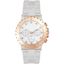 Asos Women's Chunky Clear Rose Gold Watch Crystal Rrp Â£28