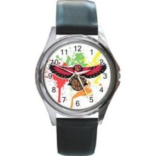 Atlanta Hawks Unisex Silver-Tone Round Metal Watch 03