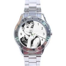 Audrey Hepburn Stainless Steel Analogue Watch For Men Fashion Gift Hot