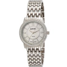 August Steiner As8027ss Dazzling Diamond Bracelet Silver-tone Womens Watch