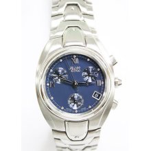 Authentic Genuine Cross Lw21d Blue Chronograph Swiss S.steel Womens Dress Watch