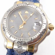 Authentic Tag Heuer 6000 Wh1252 18k Gold And Steel Watch Retail $2800