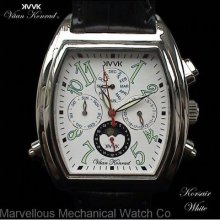 Automatic Mens Vaan Konrad 21jewel Moon/sun Dial Watch