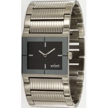 Axcent Womens Brace Stainless Watch - Silver Bracelet - Black Dial - AXTX47094-232