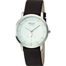 B3540-01 Boccia Mens Titanium Brown Leather Watch