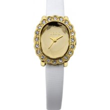 B932 Oasis Ladies Stone Set Gold White Watch