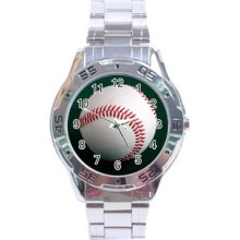 Baseball Stainless Steel Analogue Watch