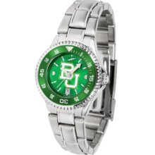 Baylor Bears Competitor AnoChrome Ladies Watch with Steel Band and Colored Bezel