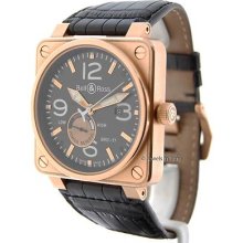 Bell & Ross Power Reserve 18k Rose Gold Br 01-97-r Limited Edition