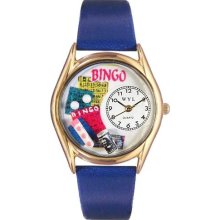 Bingo Royal Blue Leather And Goldtone Watch ...