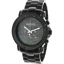 Black Diamond Watches: Oversized Mens Diamond Watch by Luxurman 0.25ct