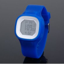 Blue Ak Sport Ladies Mens Digital 12 24 Hour Quartz Led Light Watch