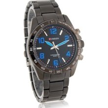 Blue Curren 8107 Water Resistance Stylish Analog Watch With Alloy Strap