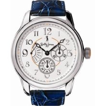 Bobby Jones Bj0005 Leather Strap Navy Blue Men's Watch - Great Gift