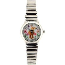 Boofle Analogue Ladies White Dial Expanding Bracelet Strap Watch Bf4000