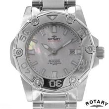 Brand New ROTARY Stainless Steel Ladies Date Watch - silver