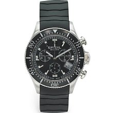 Breil Manta Stainless Steel & Rubber Chronograph Watch - Black