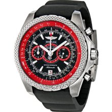 Breitling Bentley Supersports Black Dial Chronograph Rubber Strap Mens Watch E2736529-BA26BKRD