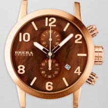 Brera Isabella Rose Golden Brown Mother-of-Pearl Dial Chronograph