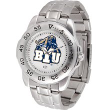 Brigham Young Cougars Logo- Mens Sport Steel Watch