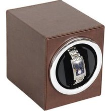 Brown Leather Watch Winder Wooden For Automatic Watches High-end Designer