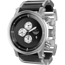 BRUSHED SILVER/BLACK/BLACK PLEXI LEATHER by Vestal Watch, OS