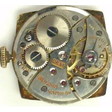 Bulova 10bc Mechanical - Complete Movement - Sold 4 Parts / Repair