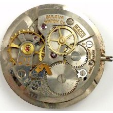 Bulova 11acc Mechanical - Complete Movement - Sold 4 Parts / Repair