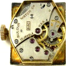 Bulova 8ac Mechanical - Complete Movement - Sold 4 Parts / Repair