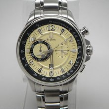 Bulova 96b140 Men's Adventurer Chronograph Tachymeter Date St. Steel Watch