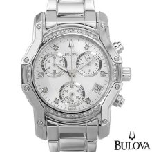 BULOVA 96R13/8 Chronograph Diamond Ladies Watch