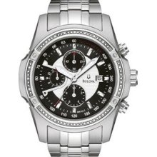 Bulova Diamond Chronograph Mens Watch