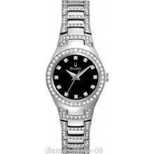 Bulova Dress Crystal Black Dial Women's Watch 96l170