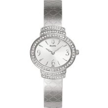 Bulova Ladies Crystal Bangle Bracelet Watch 96l002