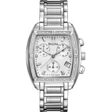 Bulova Ladies Diamond Chronograph Dress Watch 96r163