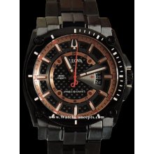 Bulova Precisionist Champlain wrist watches: Champlain All Black Steel