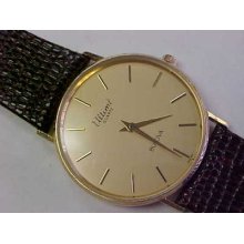 Bulova Ultime Swiss Men's Watch Quartz 14k Solid Gold Flawless Condition $3500