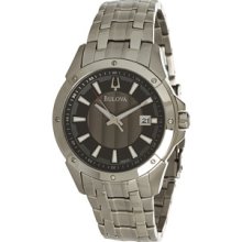 Bulova Watches Men's Gray Dial Stainless Steel Stainless Steel Gray D