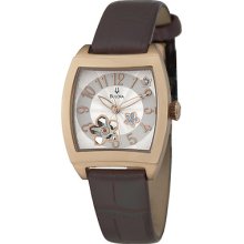 Bulova Women's 'bva Series' Rose Goldplated Stainless Steel Automatic Watch